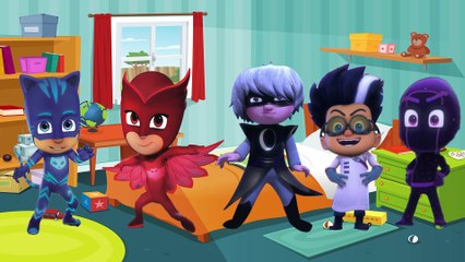 PJ Masks Nursery Rhyme Song - 5 Little Monkeys Jumping on the Bed