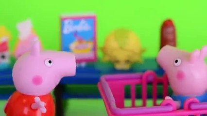 Pig George da Familia Peppa Pig vai ao Mercadinho!!! Em Portugues