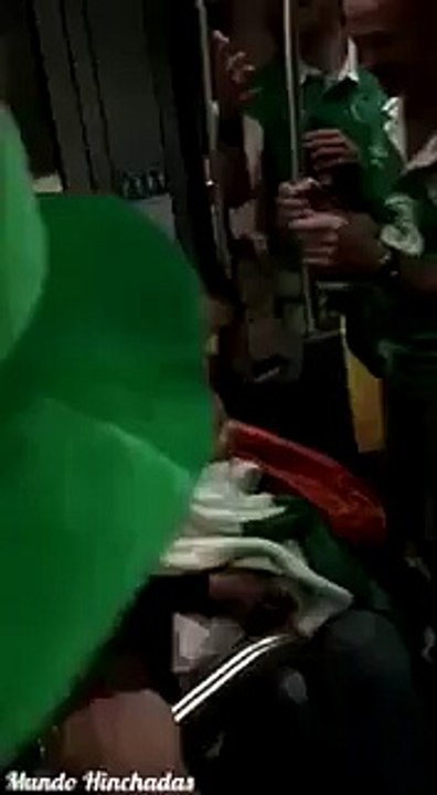 Euro 2016: Hinchas irlandeses cantan una canción de cuna a un bebé.