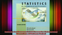 READ book  Statistics for Management and Economics International Dimensions of Business Series Full EBook