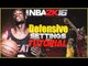 NBA 2K16 Defensive Settings for LOCKUP D!! NBA 2K16 Defensive Tips!