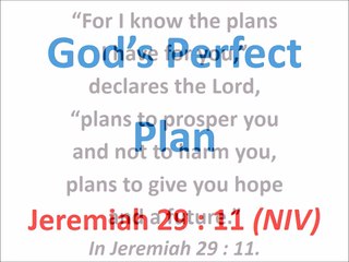 Jeremiah 29 : 11 - For I know the plans I have for you (Scripture Memory Song)