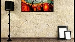Title : Mon Kunst Colorful Tree Modern Abstract 100% Hand Painted Oil Painting