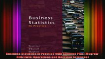 READ book  Business Statistics in Practice with Connect Plus McgrawHillIrwin Operations and Full EBook