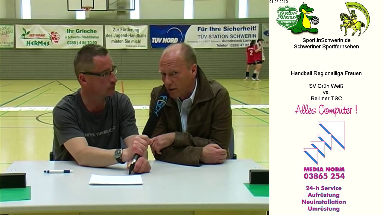 Handball Regionalliga Frauen 33:29 (16:17) SV Grün Weiß Schwerin vs. Berliner TSC