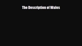 Read Books The Description of Wales E-Book Free