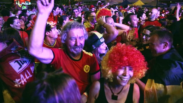 Les Belges fêtent à Bruxelles la victoire des Diables et leur qualification en huitièmes de finale