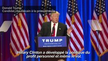 Trump multiplie les attaques contre Hillary Clinton