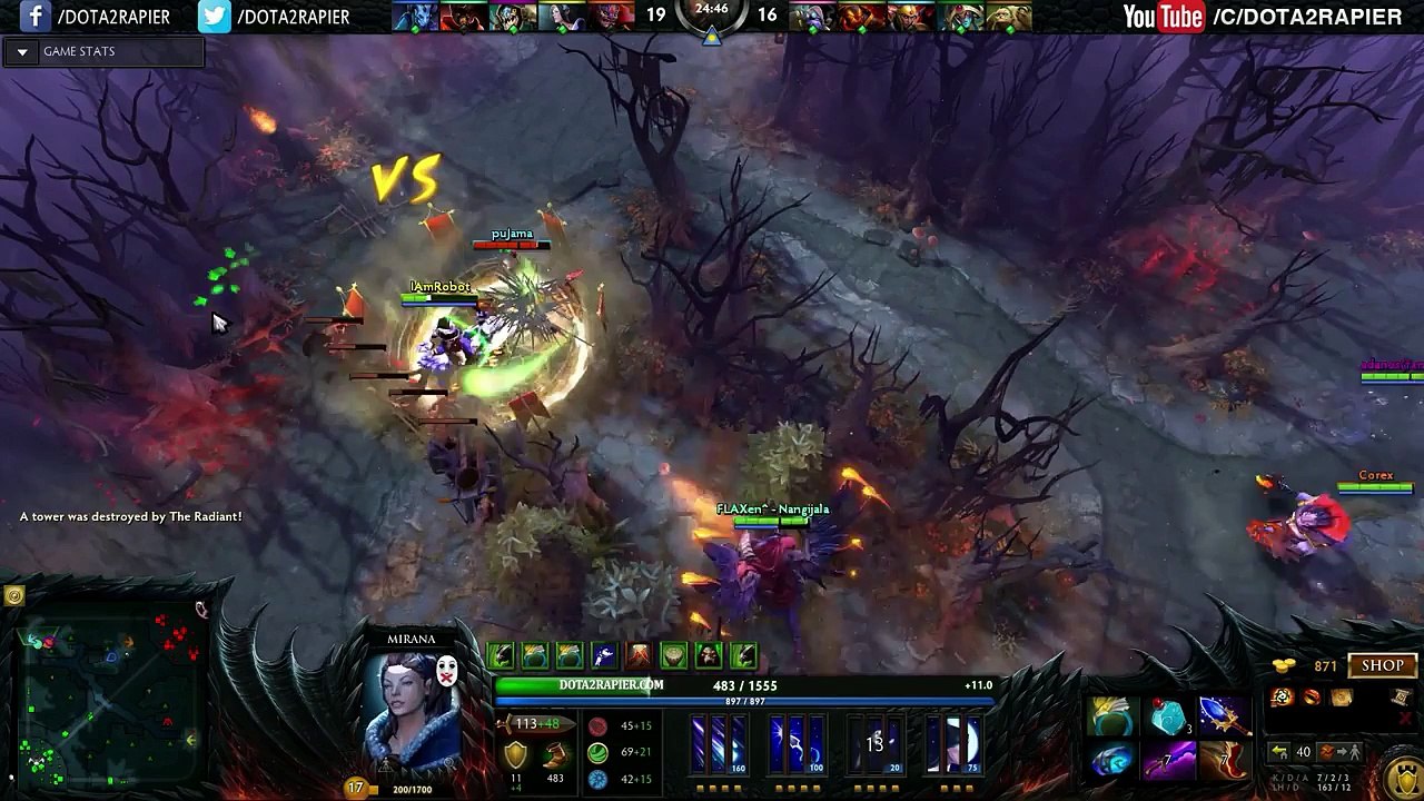 Dendi Dota 2 Mirana EASY One Side GAME