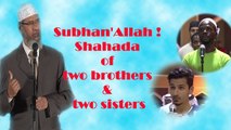 Allahu Akbar ! Shahada of two brothers & two sisters ~ Dr Zakir Naik [Ramadan tour 2016]