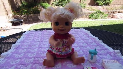 BABY ALIVE Feeding and Changing Video with My Real Baby