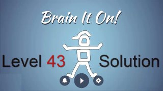 Brain It On Level 43 Solution - Get the orange ball out of the box {3 Stars}