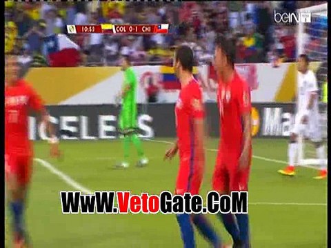 خوسيه فونزاليدا يتقدم بالهدف الثانى لـ تشيلى فى كولومبيا