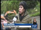 Vías de Tungurahua están afectadas por deslave de tierra