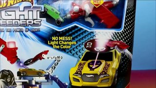 Hot Wheels Light Speeders Lightbrush Lab Playset Color Changer Cars