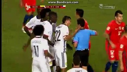 Carlos Sánchez RED CARD HD - Colombia 0-2 Chile Copa Amerci