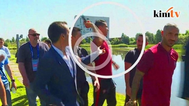 Video Ronaldo rampas, baling mikrofon wartawan ke dalam tasik