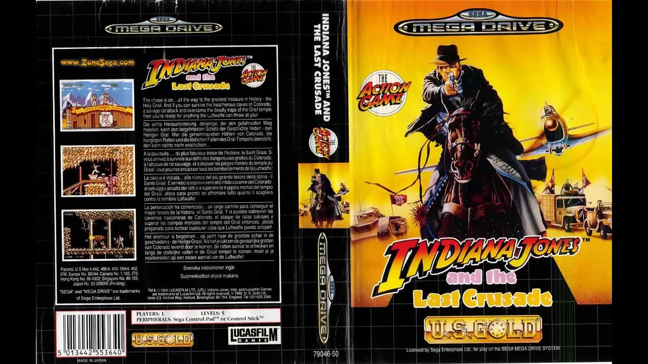 INDIANA JONES AND THE LAST CRUSADE - FASE 4 - MEGA DRIVE