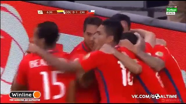 Colombia vs Chile 0-2 Gol de Charles Aranguiz Copa America 2016 Centenario