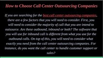 How to Choose Call Center Outsourcing Companies