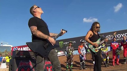 METALLICA TOCANDO EL HIMNO NACIONAL EN LOS X GAMES