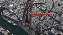 Paris: le parcours de la manifestation du 23 juin a été hermétisé - Le 23/06/2016 à 06h45