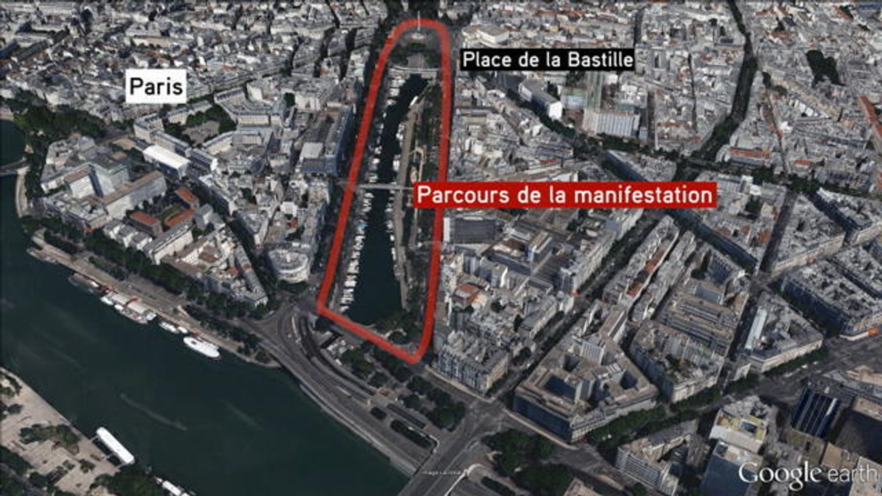 Paris: le parcours de la manifestation du 23 juin a été hermétisé - Le 23/06/2016 à 06h45