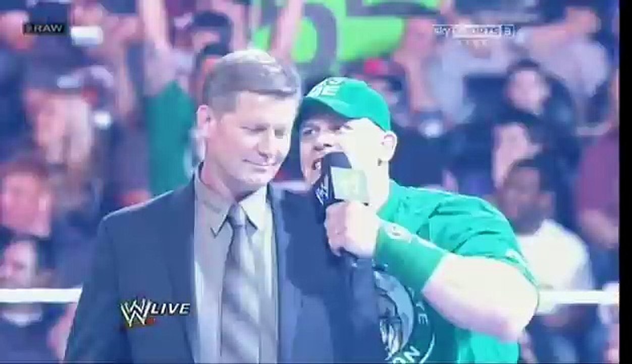 John Cena making fun of john laurinaitis and make him crazy very funny video