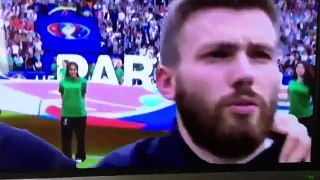 Kid Dabs/Dab During Northern Ireland Anthem ~ 0-1 Northern Ireland vs Germany Euro 2016