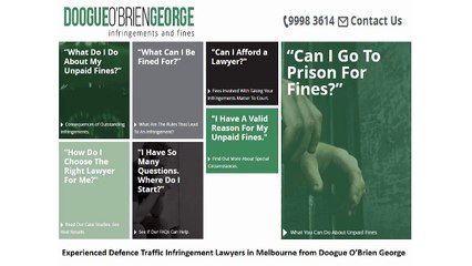 Experienced Defence Traffic Infringement Lawyers in Melbourne from Doogue O’Brien George