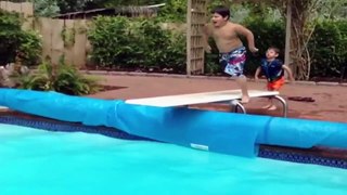 Funny failure to jump in ponds:Very Funny