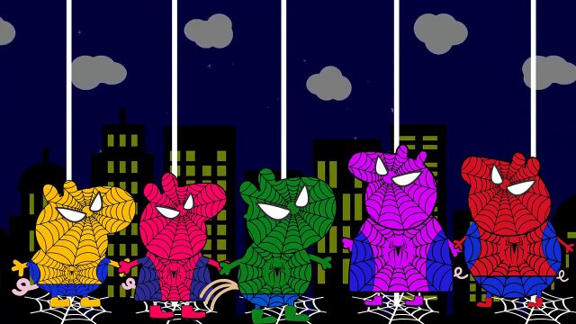 SpiderMan Peppa pig Family saviors The Beast #3 | Finger Family and 5 Little Peppa (inside out)