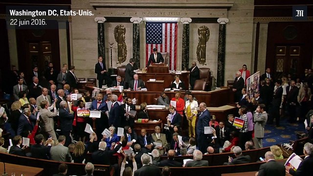Les Démocrates organisent un sit-in contre les armes à feu