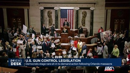06/23: U.S. Gun control legislation: Democrats stage rare sit-in to demand action following Orlando massacre