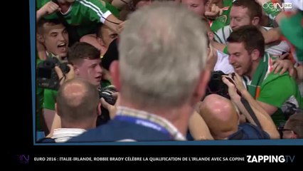 Euro 2016 : Italie-Irlande, Robbie Brady célèbre la qualification de l'Irlande avec sa copine ! (Video)
