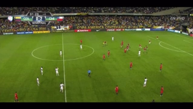 Fan Gets Tackled After Running Onto The Pitch During Colombia vs Chile!