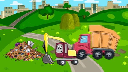 Diggers for Children - Excavator +1 hour Kids Videos Compilation. Trucks Construction Cartoons