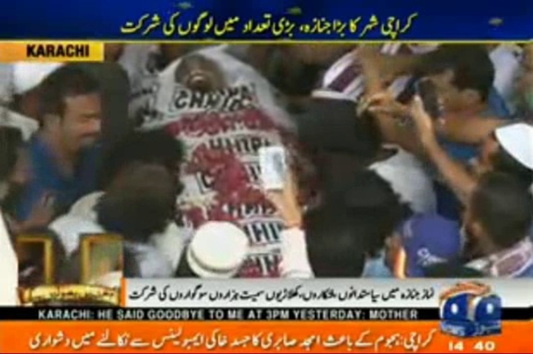 Just When Geo Nescaster was saying that they won't show Sabri dead body's visuals, the Cameraman Showed the Body Visuals