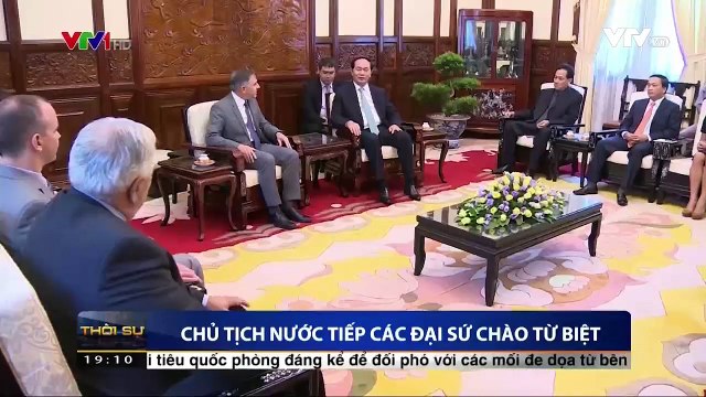 Chủ tịch nước Trần Đại Quang tiếp các đại sứ chào từ biệt