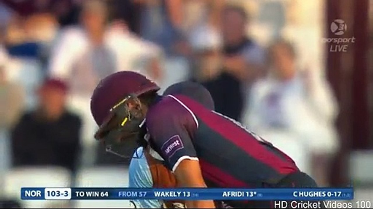 Shahid Afridi 34 vs Derbyshire