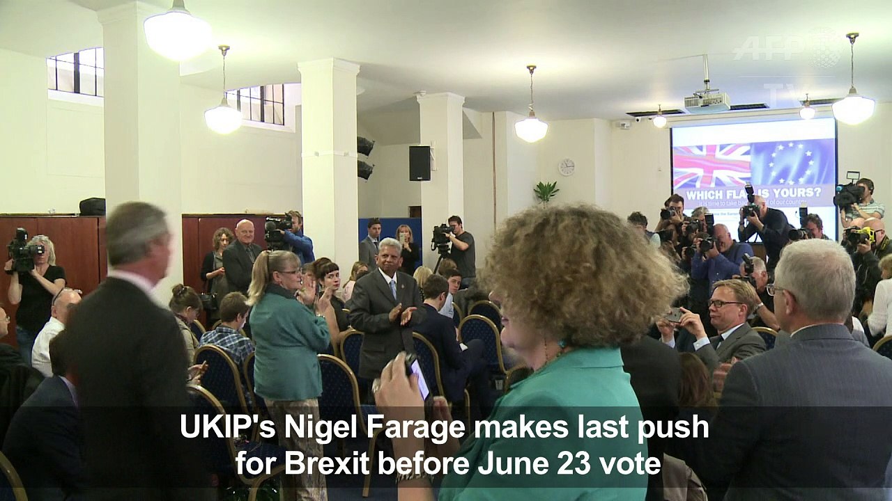 UKIP's Nigel Farage makes final push for Brexit