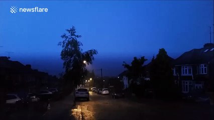 Thunder and lightning overnight in east London