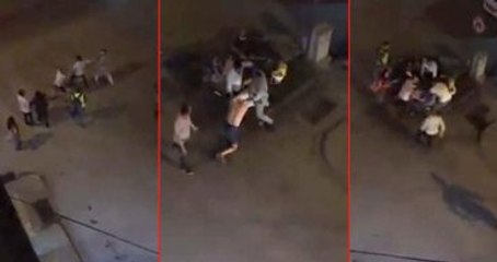 Alkollü Adamı Kadın Arkadaşının Yanında Dövdüler