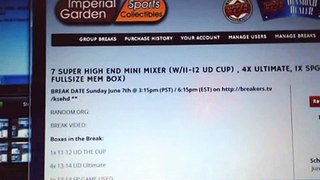 Break #1093 RANDOM 7BOX Super Mixer NHL (1x 11-12 UD Cup, 4x UD Ultimate, SPGU + MEM)