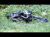 Wypadek motocyklisty na krajowej 