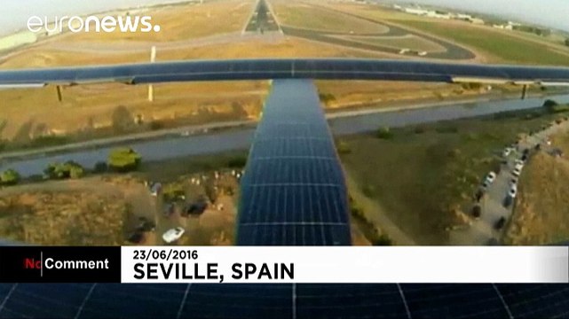 Solar Impulse lands in Spain after Atlantic crossing