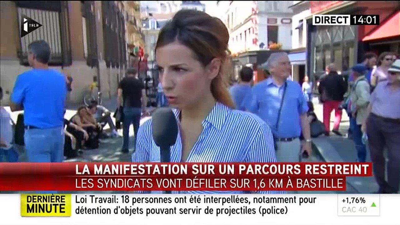 EN DIRECT - Loi travail: 85 personnes ont été interpellées en amont de la manifestation parisienne