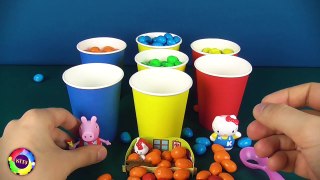 7 M&M's Hide and Seek Cups with Surprise Eggs & Toys Peppa Pig Hello Kitty by KTTV