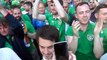 Irish Fans sing pre game V Italy @ Metro Entrance- Lille- Euro 2016- Que Sera Sera