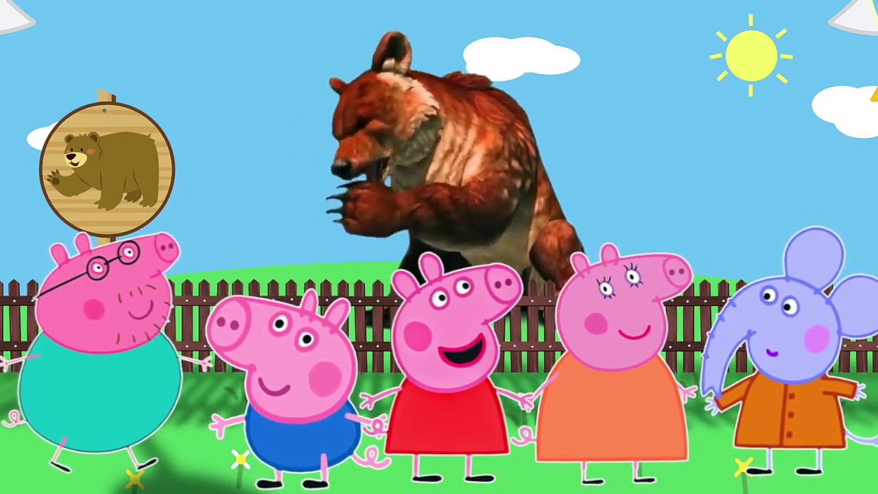 Peppa Pig   Peppa Pig Zoo Trip and Safari Wildlife Finger Family Song!ABC Song Bus Song New 2016